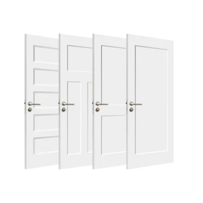 Craftsman Style White Primed Hollow Core MDF Wooden Interior Door for Houses