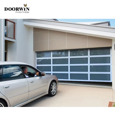2022 Doorwin Texas Hot Sale Villa Architecture Modern Style Aluminum and Glass Automatic Modern Roll up Garage Doors