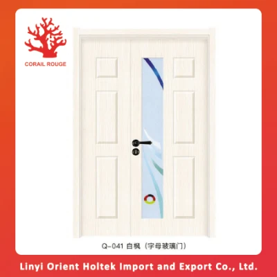 Cheap Melamine Wooden Doors for Houses Interior Soundproof for Office for Toilet Bathroom MDF