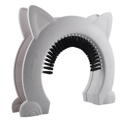 in Stock OEM ODM Bulk Products Kitty Door with Grooming Brush -Removable Beauty Fit 10kg or Less Cat Pass Cat Door for Interior Doors