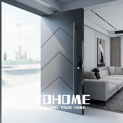European Standard Front Doors Residential Main Entrance Cheap Security Cast Aluminium Home Doors Wood