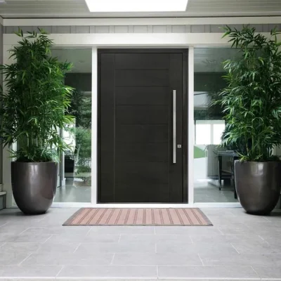 Luxury Style Security Exterior Solid Wood Pivot Entry Front Door with Sidelights