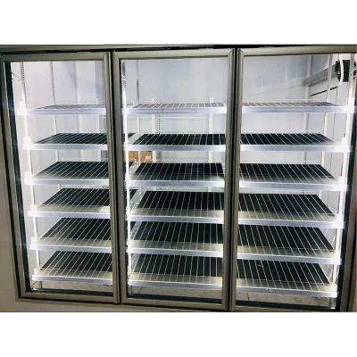 PU Sandwich Panel Glass Door Walk in Cooler Freezer Cold Storage Room Display Cold Room for Supermarket