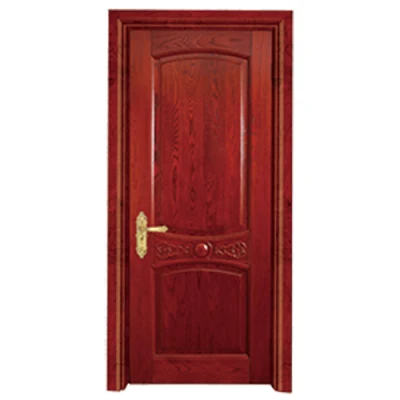 Custom Flat Solid Wooden Doors HDF Wooden Interior French Door Design
