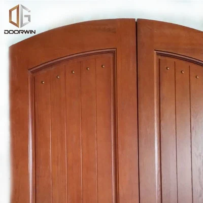 Doorwin High Quality Internal Solid Wood Frame Door Designs Interior Wooden Arched French Double Entry Timber Doors