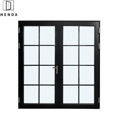 As2047 Australia Standard Exterior/Interior Main Wrought Iron Glass New Security Aluminium/Metal/Steel French Single Double Swing Doors Door