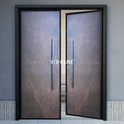 China Top Manufacturer Custom Double Entry Modern Door Entrance Doors Exterior Double Modern House Front Double Door Design Main Door Designs Double Front Doors