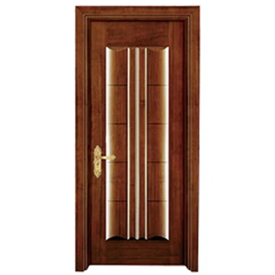 Custom Flat Solid Wooden Doors HDF Wooden Interior French Door Design