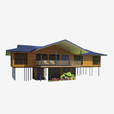 Deepblue Light Steel Frame Prefabricated Wooden Design Bungalow Four Bedrooms Dp-B-4