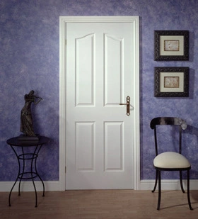 Modern Prehung Panels Interior White Wooden Hollow Core HDF Moulded Door for House
