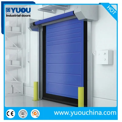 Industrial Automatic Thermal Insulated PVC Fabric Freezer Room High Speed Overhead Rolling Rapid Roll up Fast Acting Roller Shutter Doors for Cold Storage