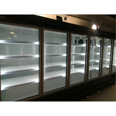 PU Sandwich Panel Glass Door Walk in Cooler Freezer Cold Storage Room Display Cold Room for Supermarket