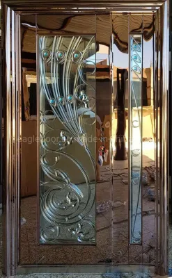 EU High Performance Stainless Steel Main Entrance Doors Decorative House Front Door with Glass