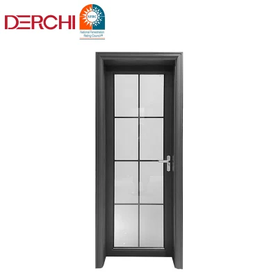 Modern House Hotel Interior Toilet Doors Design Modern Decorative Frosted Glass Aluminium Bathroom Casement Door