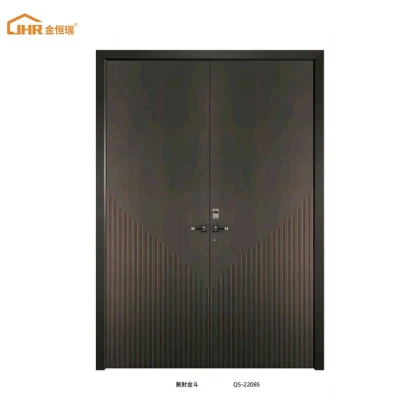 Modern Villa Exterior Glass Wood Black Front Main Entry Doors