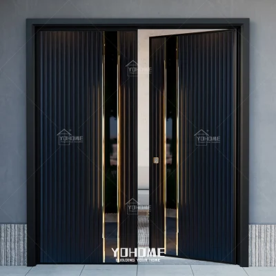 China Top Manufacturer Custom Double Entry Modern Door Entrance Doors Exterior Double Modern House Front Double Door Design Main Door Designs Double Front Doors