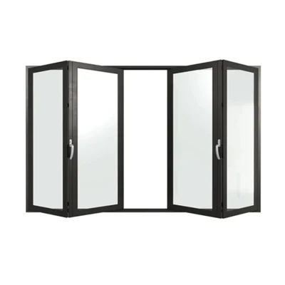Interior Luxury Custom Modern Design PVC Aluminum Folding Glass Bifold Door