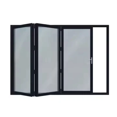 Interior Luxury Custom Modern Design PVC Aluminum Folding Glass Bifold Door