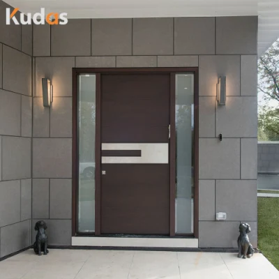 Kudas Extra Large Modern Front Entrance Exterior Solid Wooden Pivot Entry Door for Villa