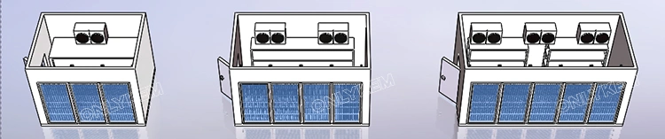 Liquor Store Display Walk-in Cooler Glass Door Cold Room