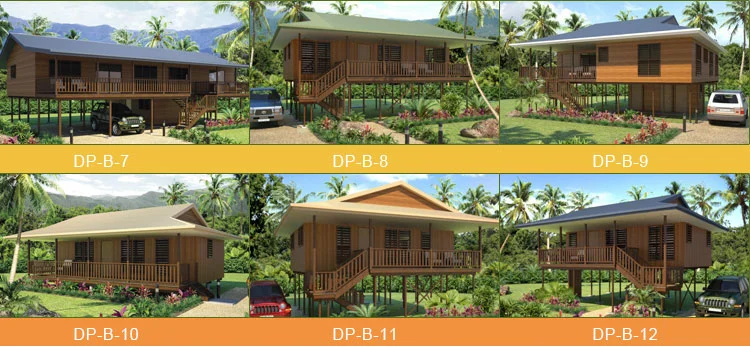 Deepblue Light Steel Frame Prefabricated Wooden Design Bungalow Four Bedrooms Dp-B-4