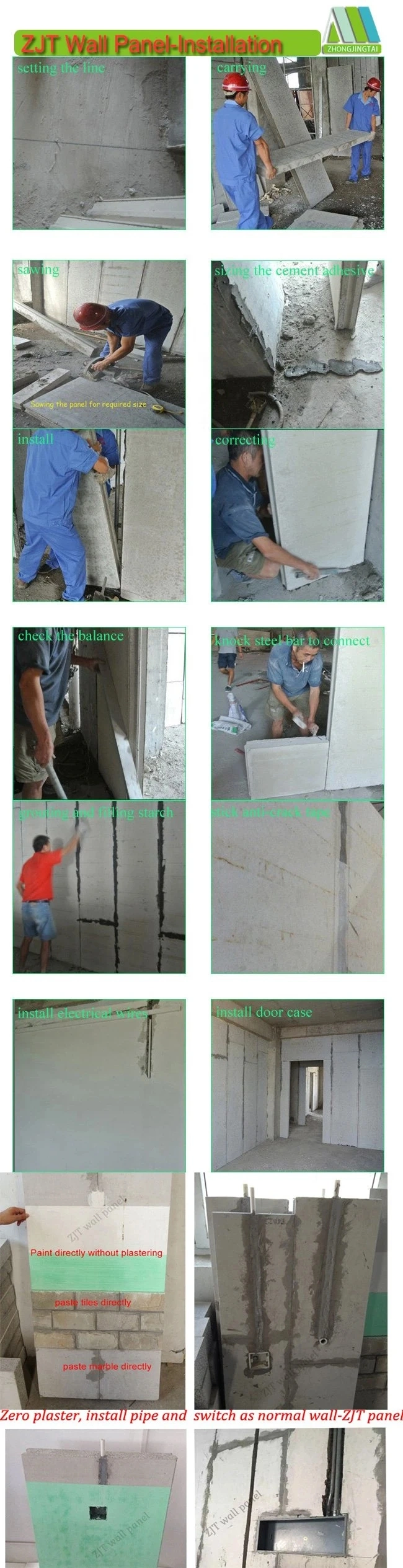 Dry Operation and Environmental Protection of Wall Board for Construction