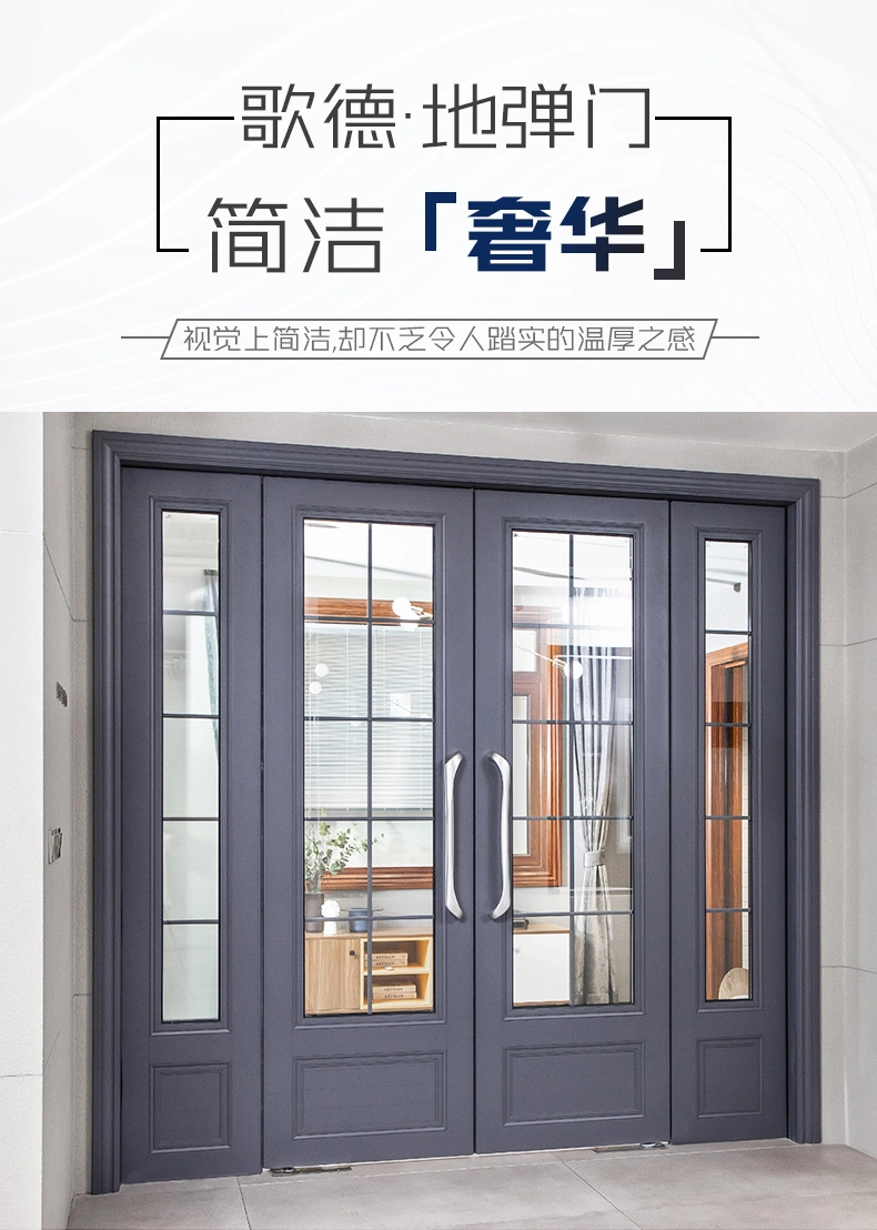 Simbor Modern Double Aluminum Front Exterior Door Smart Front Entrance Casement Door Villa Apartment House Front Entry Door