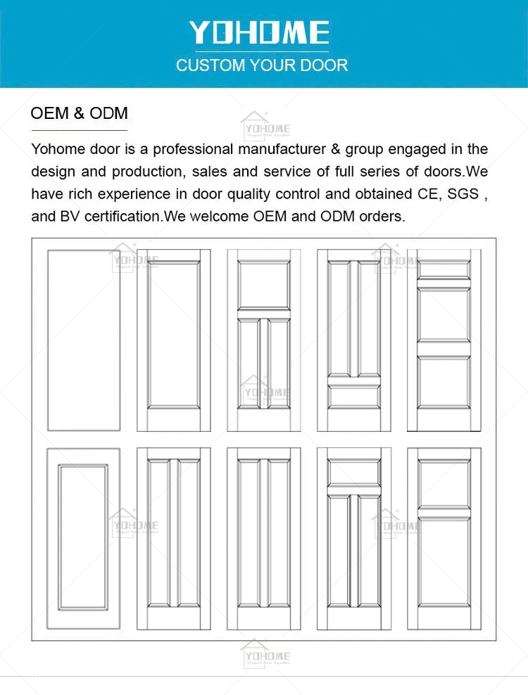 China Top Manufacturer Custom Shaker 2 Panel Solid Core Interior Door Custom Single Shaker Doors Shaker Style Door Walnut Shaker Door