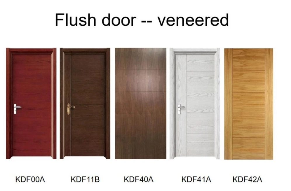 High Quality Custom Size European Cherry Veener Indoor Wooden Interior Veneer Door