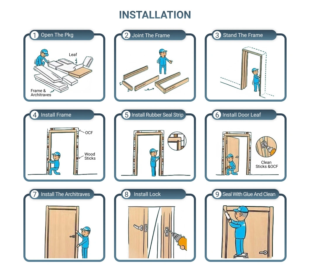 Plywood Interior PVC Solid Wood Timber Door Designs