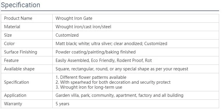 Orient in Stock Wrought Iron Gate Designs House Project Cheap Wrought Iron Gates Door