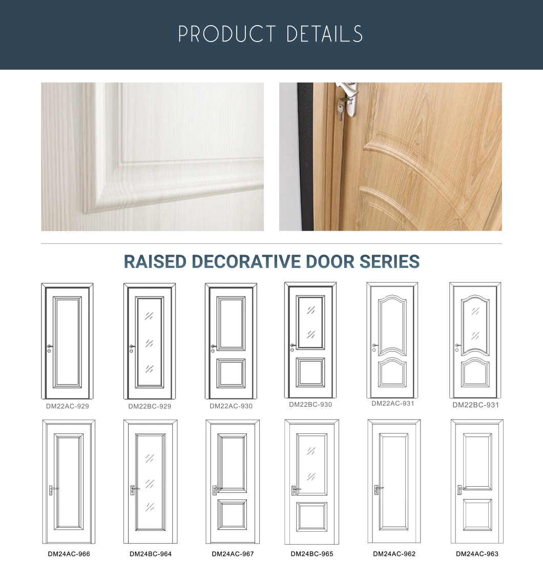 Plywood Interior PVC Solid Wood Timber Door Designs