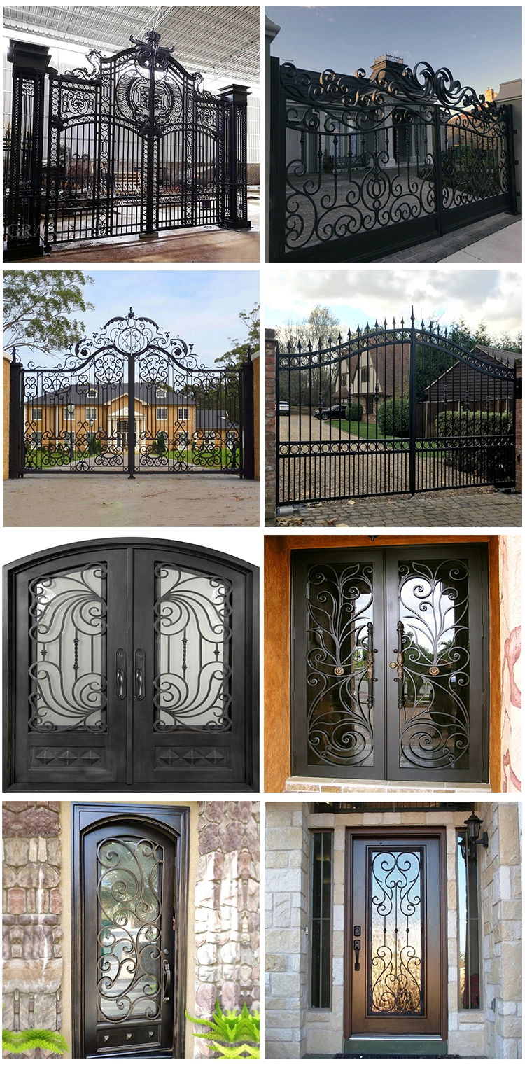 Orient in Stock Wrought Iron Gate Designs House Project Cheap Wrought Iron Gates Door