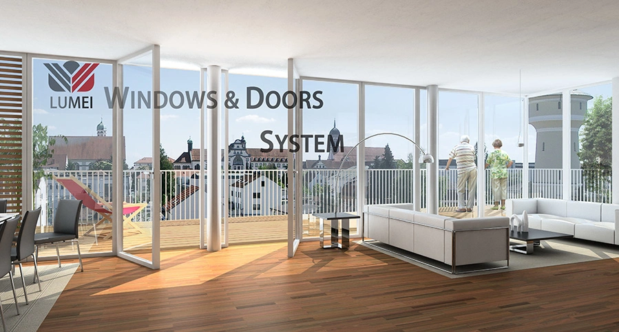 Double Glazing Exterior Sliding Front Patio PVC Glass Doors