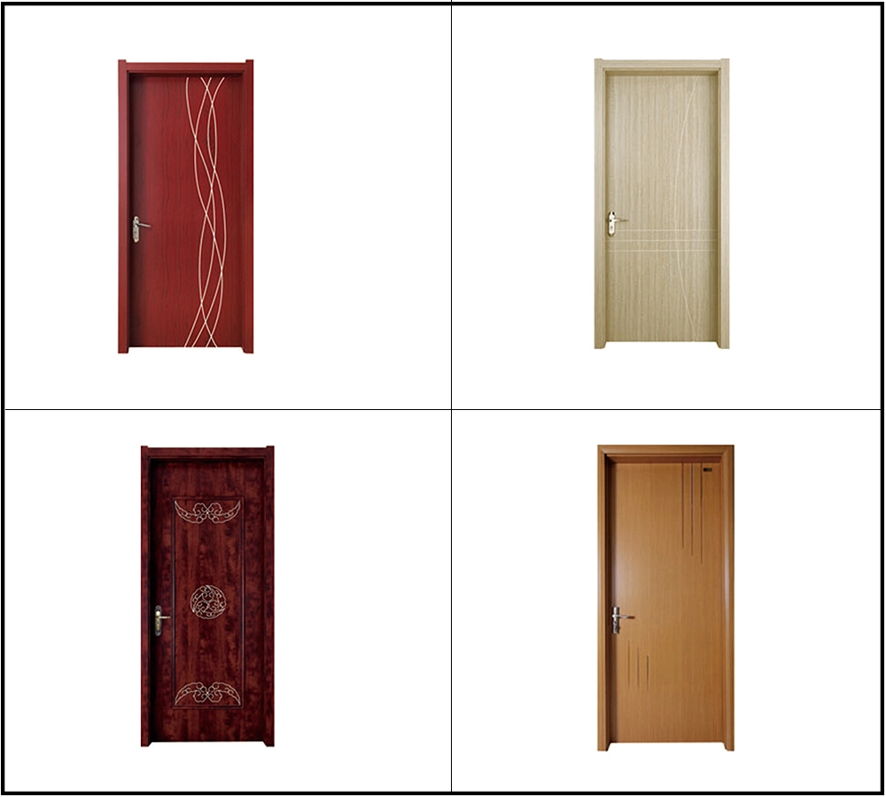 Flush Wooden Plastic Composite WPC PVC Door for Bedroom