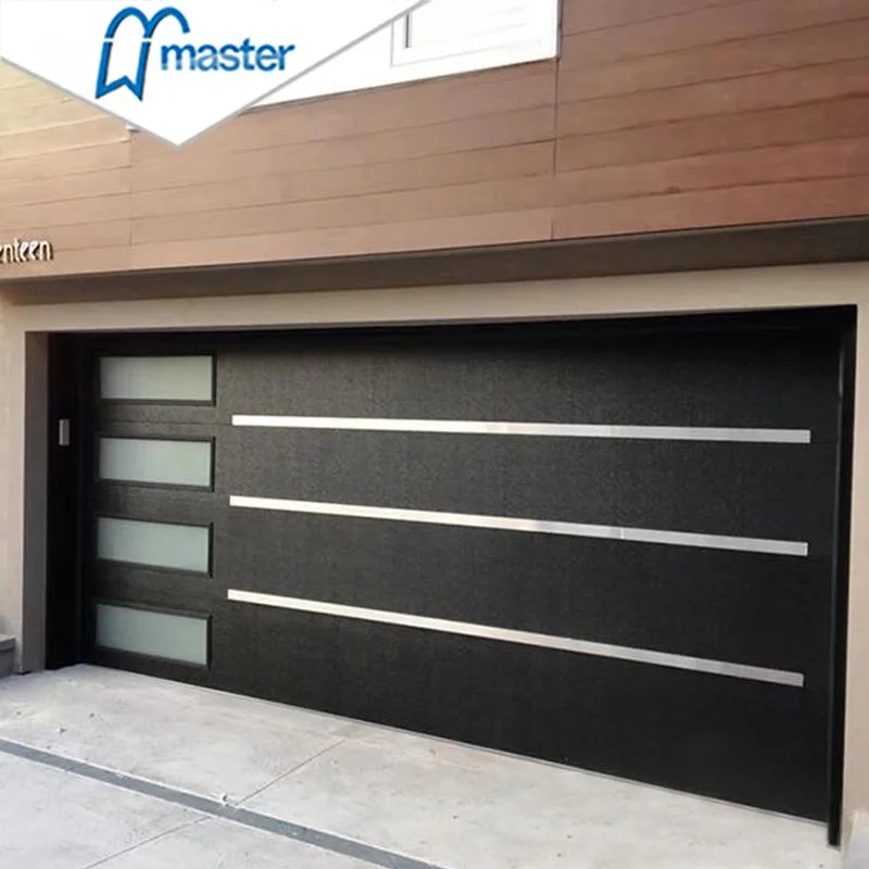 Master Well Factory Wholesale Modern Design Aluminum Steel PU Foam Sandwich Panel Insulated Automatic Sectional Overhead Garage Door