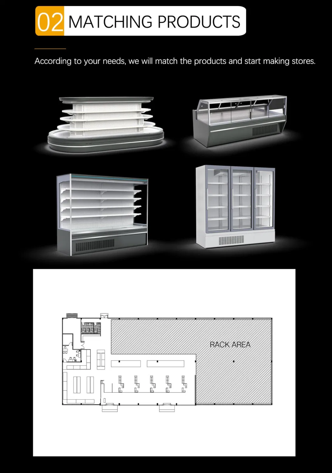 Ustom Supermarket Shop Design Service 3D Rendering Shop Design Refrigerator