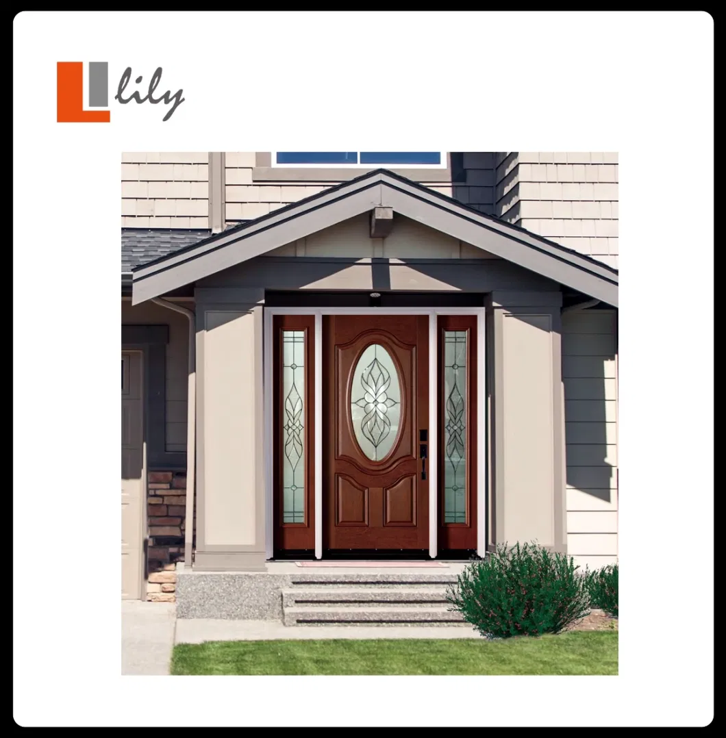 Waterproof Exterior Interior Fiberglass Entry Doors with Door Frame That Look Like Wood for House