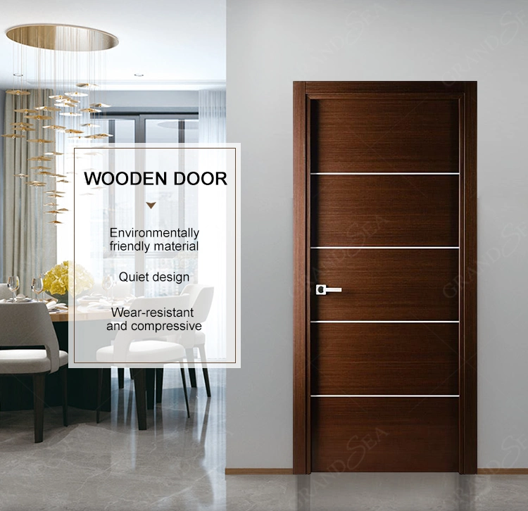 American Home Luxury Modern Entry Solid Wood Glass White Timber Door for House