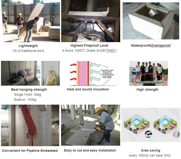 Precast Wall Cladding Waterproof Exterior Fibre Cement Partition Board