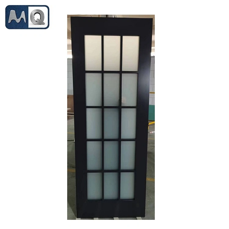 Factory Price OEM Customized Interior Villa Apartment Institution Silent High Quality Elegant Glass Solid Wooden Door