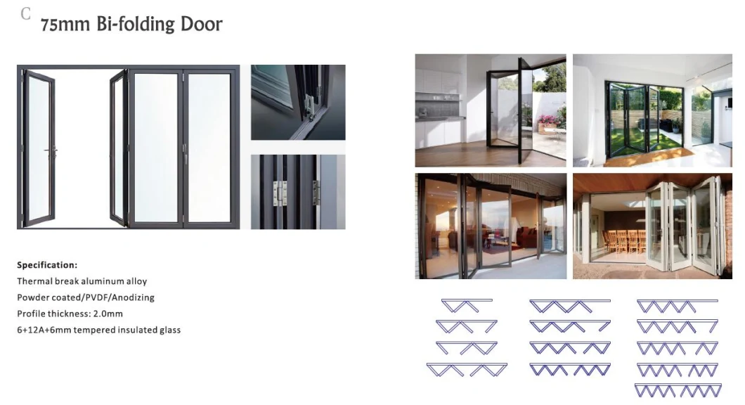 Modern Exterior House Front Entrance Glass Aluminium Patio Sliding Door