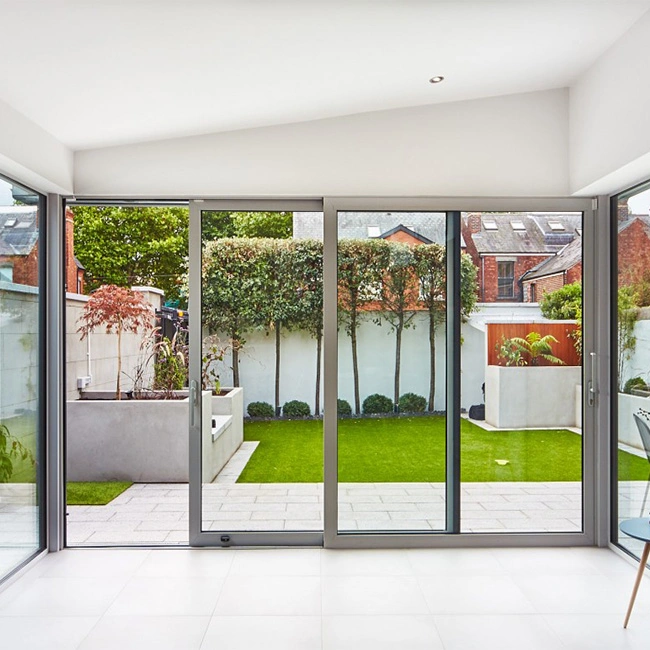 Modern Exterior House Front Entrance Glass Aluminium Patio Sliding Door