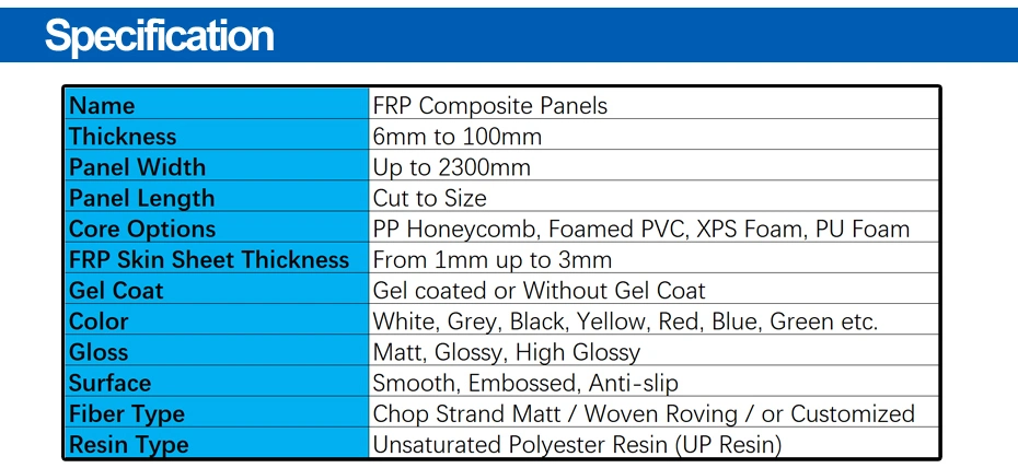 4X8 Rigid GRP FRP Fiberglass Composite Panel Exterior