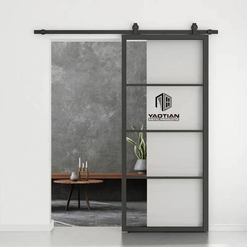 American Standard Modern German Hardware Customized Entry Metal Commercial Sliding Door