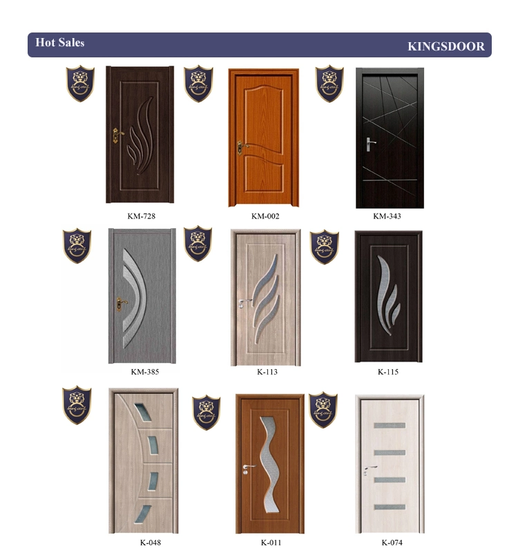 New Design Decorative Beautiful Color PVC Doors Wooden