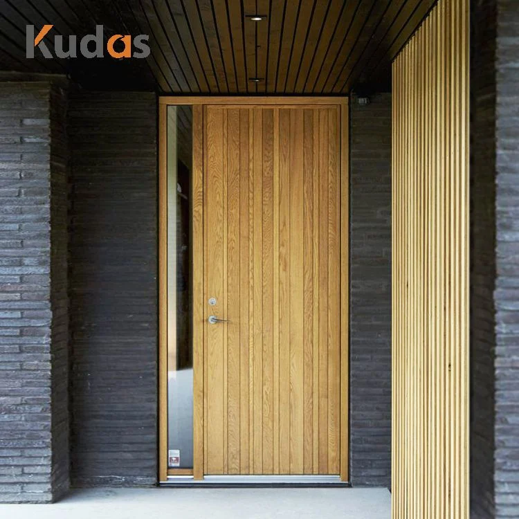 Top-Rated Insulated Solid Wood Door with Modern Design and Tempered Sidelights