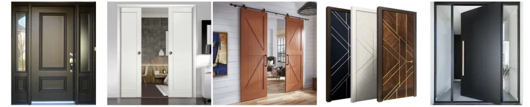 Cbmmart Luxury Style Security Exterior Solid Wood Pivot Entry Front Door with Sidelights