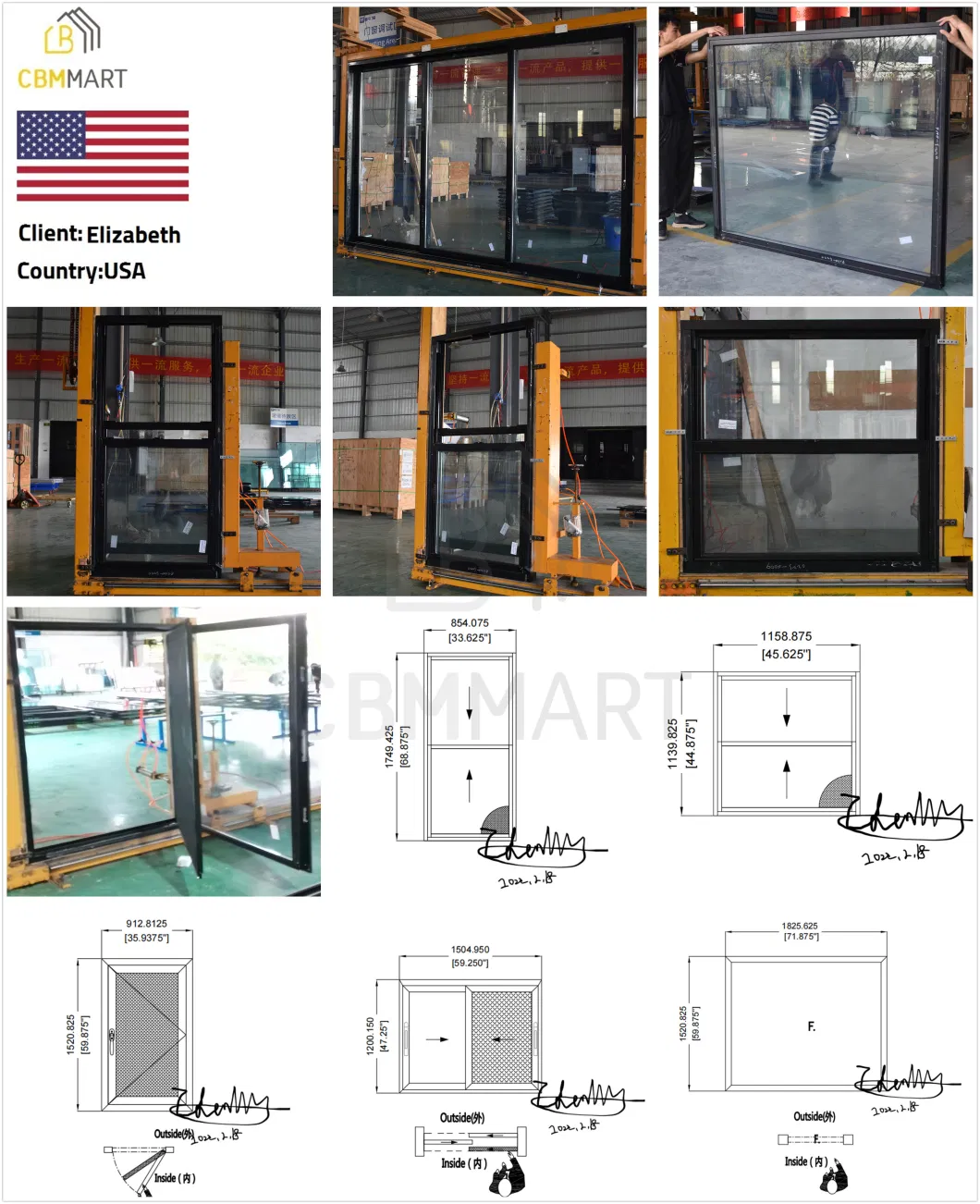 Cbmmart UPVC Solid Wood Main Door Exterior Doors for Home Use