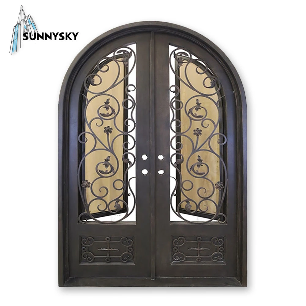 Heavy Duty Black Frame Exterior Balcony Wrought Iron Doors in Houston Main Gate Price EL Paso Tx